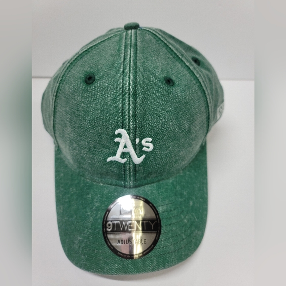 New Era OAKLAND ATHLETICS Green 920 A's 9TWENTY Adjustable Strapback Hat Dad Cap - Picture 1 of 6